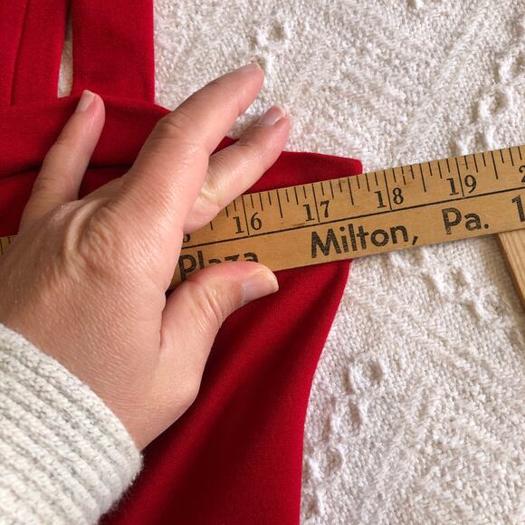 INC Red Fit & Flare Mini Dress Square Neck Sleeveless M Holiday Party Date Night - Picture 10 of 13